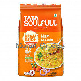 Tata Soulfull Masala Oats+, Mast Masala, 500g, 25% Millets, Real Veggies, Healthy Evening Snack