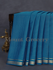 Pure mysore silk saree cs blue