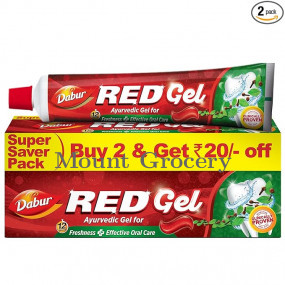 Dabur Red Gel Ayurvedic Toothpaste - 300g (150g x 2, Pack of 2)