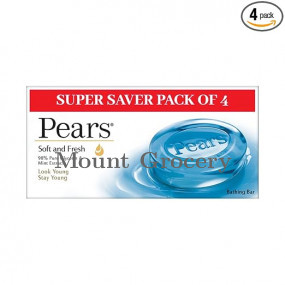 Pears Soft and Fresh Soap Bar (Combo Pack of 4)