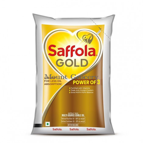 Saffola Gold Refined Multi-Source Rice Bran & Sunflower Oil 1L