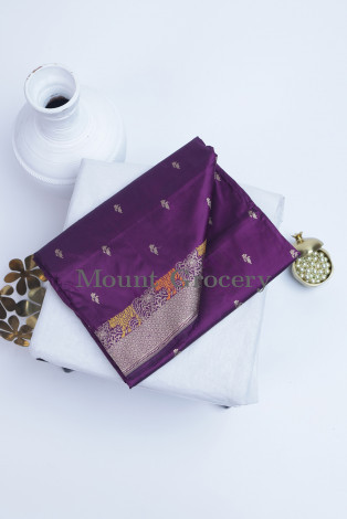 Banarasi Silk Violet Saree