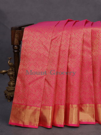 Pure kanchipuram silk saree pink