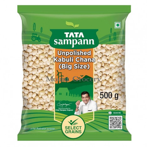 Tata Sampann Unpolished Kabuli Chana (Big Size), 500g