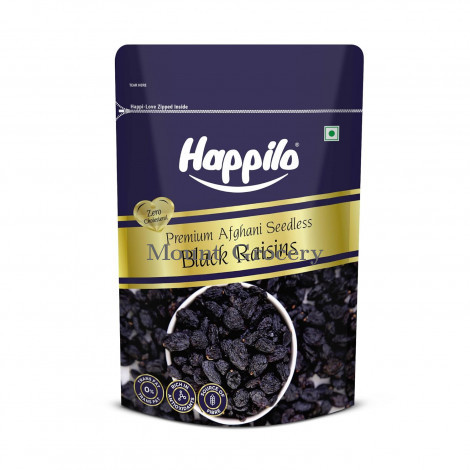Happilo Premium Afghani Seedless Black Raisins, 250g