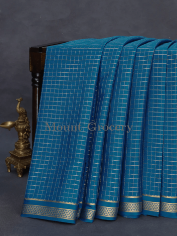 Pure mysore silk saree cs blue