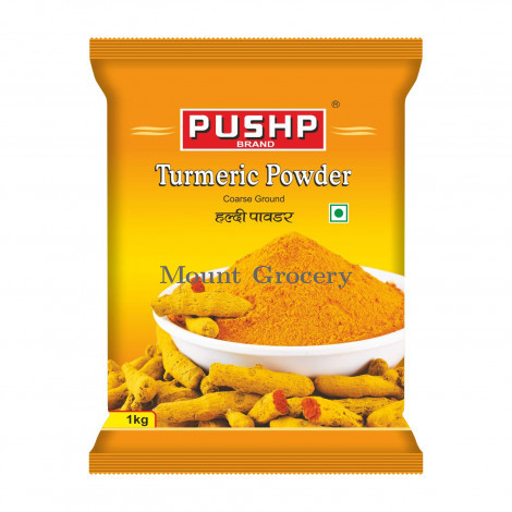 Pushp Brand Turmeric Powder Pouch 1kg
