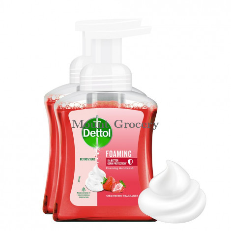 Dettol Foaming Handwash Pump - Strawberry (Pack of 2-250ml)