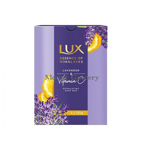 LUX LAVENDER & VITAMIN C EXFOLIATING SOAP 5x125g