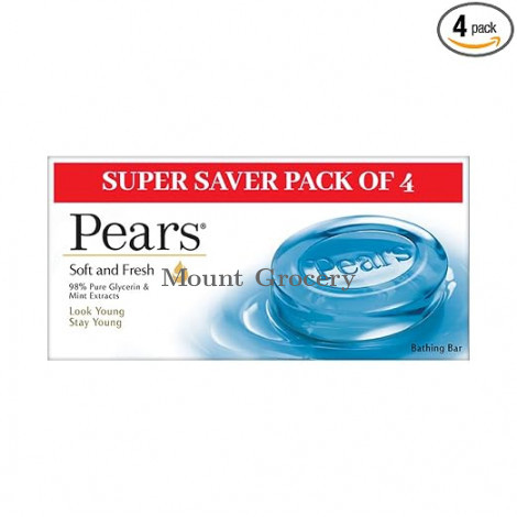 Pears Soft and Fresh Soap Bar (Combo Pack of 4)