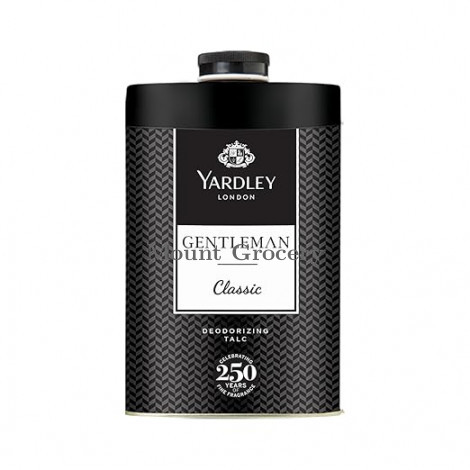 Yardley London Gentleman Classic Deodorizing Talc| Fresh Woody Scent 250g