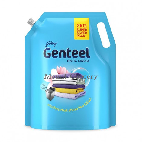 Genteel Matic Liquid Detergent Top load Washing - 2kg  | with Added Fabric Conditioner