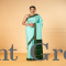 Mint Green Crepe Silk Saree
