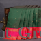 Pure kanchipuram silk saree dark green