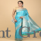 Women Semi Cotton Saree Blue
