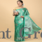 Women Semi Silk Saree Green