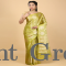 Women Semi Silk Saree Yellow Green