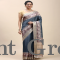 Women Semi Tussar Saree Blue