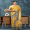 Women Semi Tussar Printed Saree Yellow